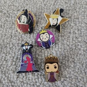 Lot Of 5 Evil Queen Disney Trading Pins